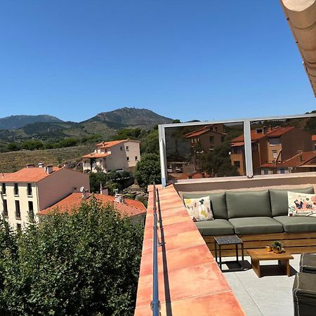 Attique à Banyuls - vue mer et montagne Exterior foto