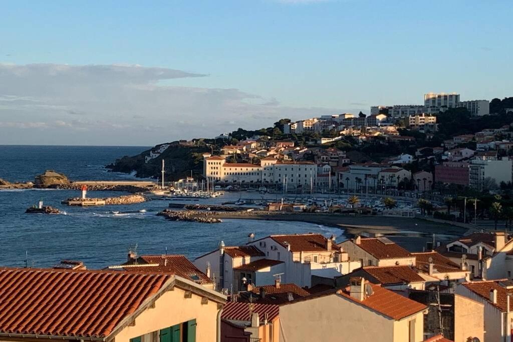 Attique à Banyuls - vue mer et montagne Exterior foto