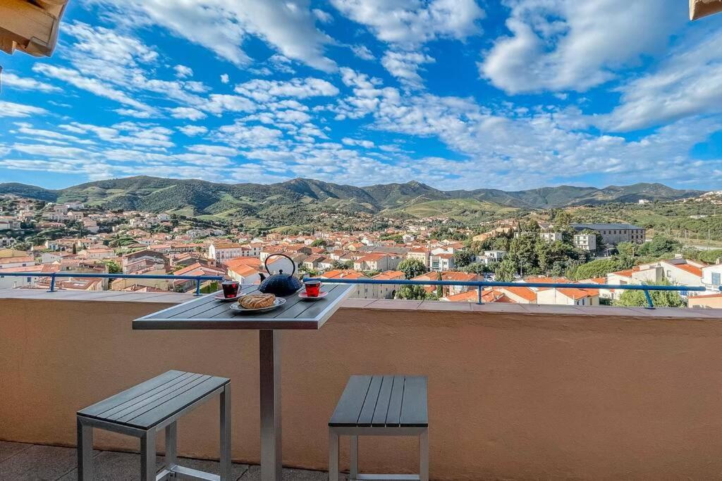 Attique à Banyuls - vue mer et montagne Exterior foto